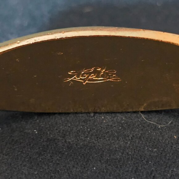 Vintage Enamel Cloisonne Butterfly and Flower Clamper Cuff Bracelet - Picture 4 of 4